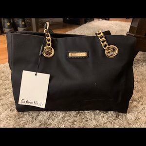 Small black Calvin Klein nylon tote